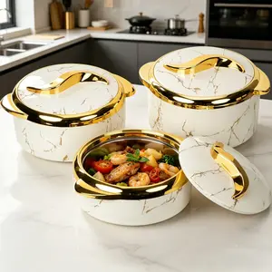 Large Capacity 3PCS Insulated Thermal Serving Bowls Stainless Steel Food Warmer with Leakproof Lids for Office Lunch Picnic Kitchen Essentials