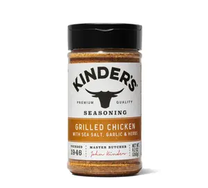 Kinder's Premium Grilled Chicken Seasoning 9.2 oz with Sea Salt Garlic & Herbs for Flavorful Meals