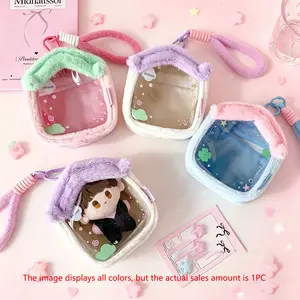 Cartoon Plush Doll Bag, Student Toy House Storage Bag, Anime Figure Cotton Doll Display Hanging Bag, Pain Bag for Collectors