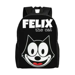 Felix the Cat All Over Print Casual Backpack Laptop Backpack for Travel Hiking Lightweight Anime Rucksack toy Daily Essentials Camping Daypack Computer Backpack Jacket