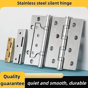 Thick Steel Silent Buffer Hinge, Door Hardware, Multi-Layer Electroplated Rust-Proof Precise Drilling, Dual Directional Opening, Durable Home Hardware