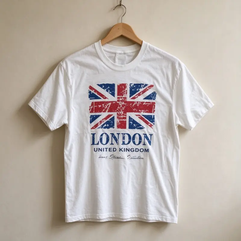Men's Short-Sleeve Vintage Graphic Tee - London UK Union Jack Design, Retro British Travel Souvenir Top, Premium Everyday Streetwear Clothing, Men's Shirts, Vintage T Shirts, Tops for Women, Graphic Clothing