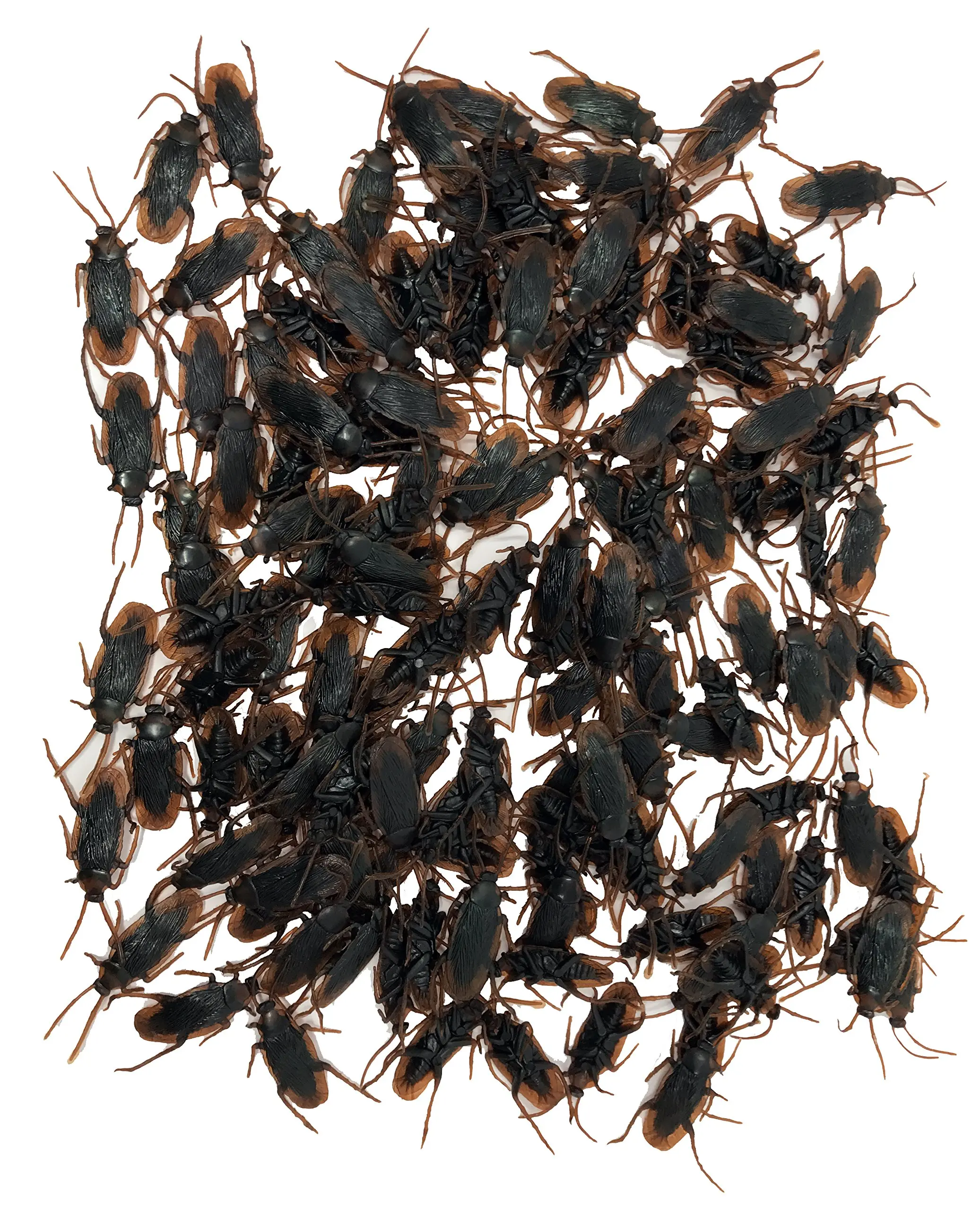 Fake Cockroaches 144-Disgusting Realistic Looking Fake Bugs-Gross Scary Insects Realistic Plastic Roaches Terrorize Friends Family Neighbors Office Co Workers Bulk Cucarachas Falsas Regalo de broma