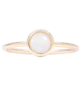 Gemstone Stacking Ring With Opal
