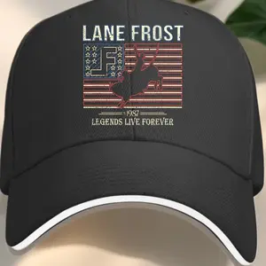 LANE FROST LEGENDS LIVE FOREVER Baseball cap with sandwich-style LANE FROST LEGENDS LIVE FOREVER Baseball cap with sandwich-style
