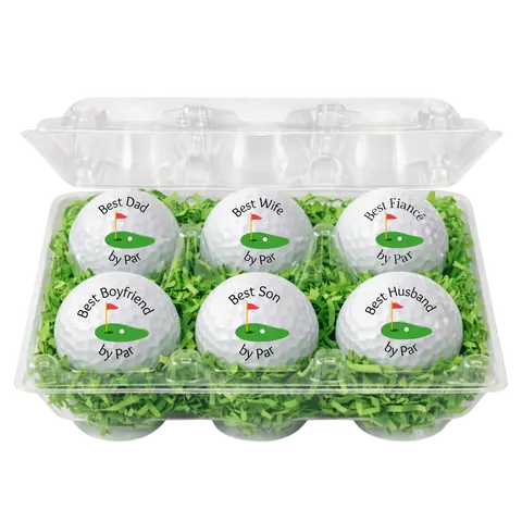 Best By Par Golf Balls Gift Set – Funny Golf Gift for Dad, Husband, Boyfriend, Wife, Son, Mom, Fiancé | 6 Pack Novelty Golf Balls
