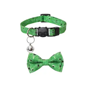 Halloween Cartoon Cat Collar with Bell, Adjustable Pet Safety Buckle Necklace, Cute Kitty Accessory for Cats, Fun Halloween Costume Item