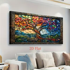 2D Flat Decorative Painting, 1 Piece Modern Bohemian Abstract Art Wall Painting - Framed Canvas Painting with Wooden Frame, Neutral Tones, Ready to Hang in Bedroom, Living Room, Home Office - Suitable for Room Decoration, Bathroom Decoration, Minimalist D