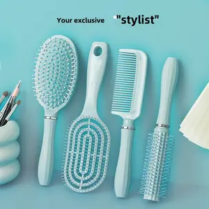 Comb for Home Use Scalp Massage Airbag Comb for Women Long Curly Hair Comb Fluffy Portable Air Cushion Comb Blue Four-Piece Set Comb