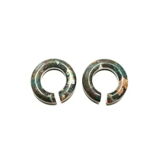 Moss Agate Hoops – Pair of Polished Stone Ear Weights for Stretched Ears