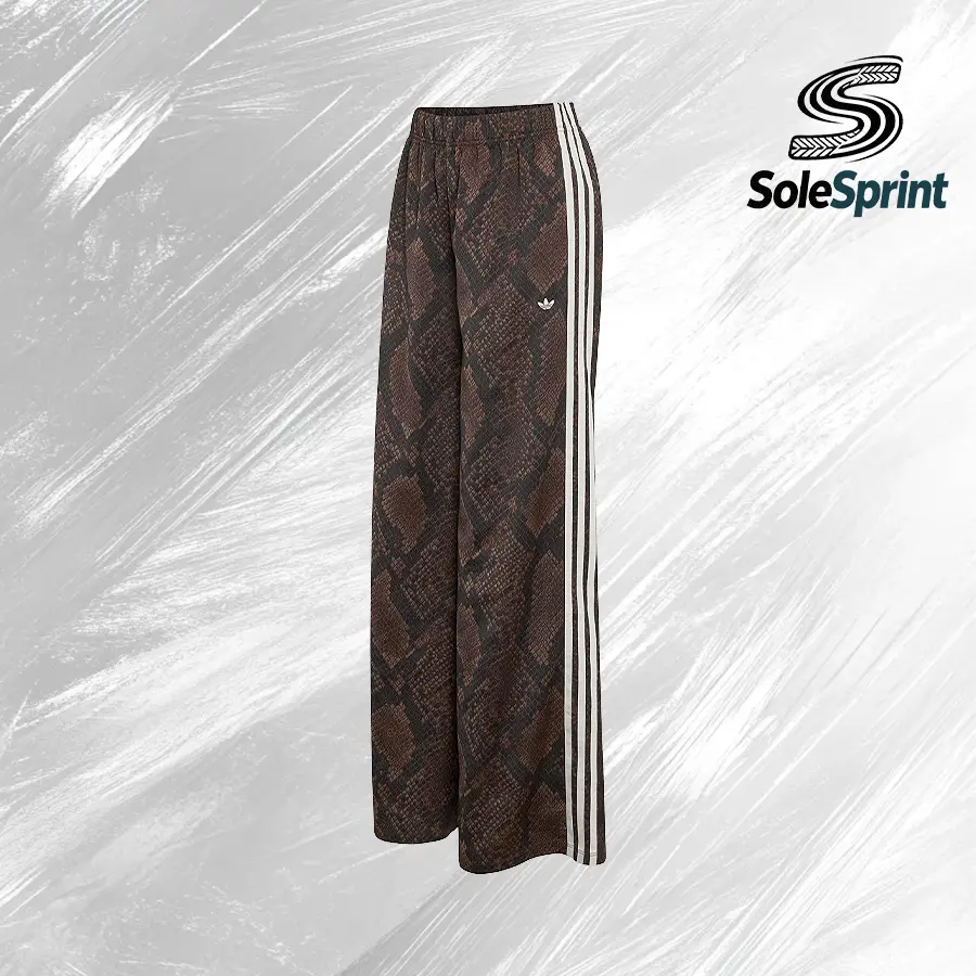 adidas SATIN SNAKE PRINT WIDE LEG TRACK PANTS - back to school - KX1887