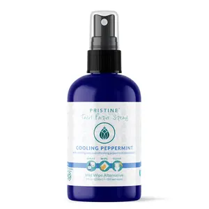 Pristine Toilet Paper Spray wet wipe alternative - 4 oz Cooling Peppermint