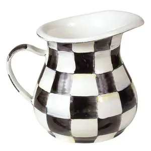 Courtly Check Creamer - Creamer with Colorful Checkered Design - Ideal for Coffee Enthusiasts