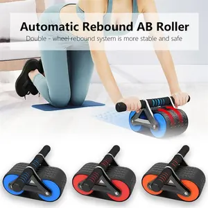 Double Wheel Abdominal Exerciser - Automatic Rebound Ab Wheel Roller for Women and Men, Waist Trainer for Home and Gym
