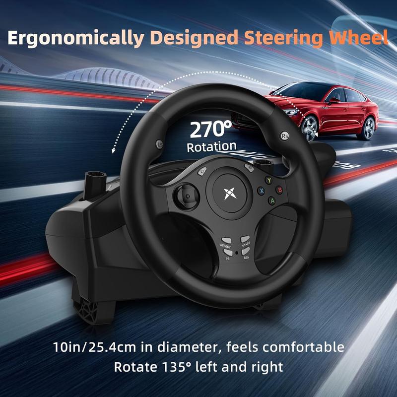 The gaming steering wheel is suitable for multiple platforms Game Console Accessories