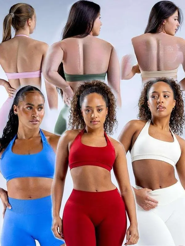 2026 DF+Logo Impact Sports Set - Seamless Sculpt Fit, Strappy Back, High-Waisted Bottoms, Ultra-Flattering Activewear