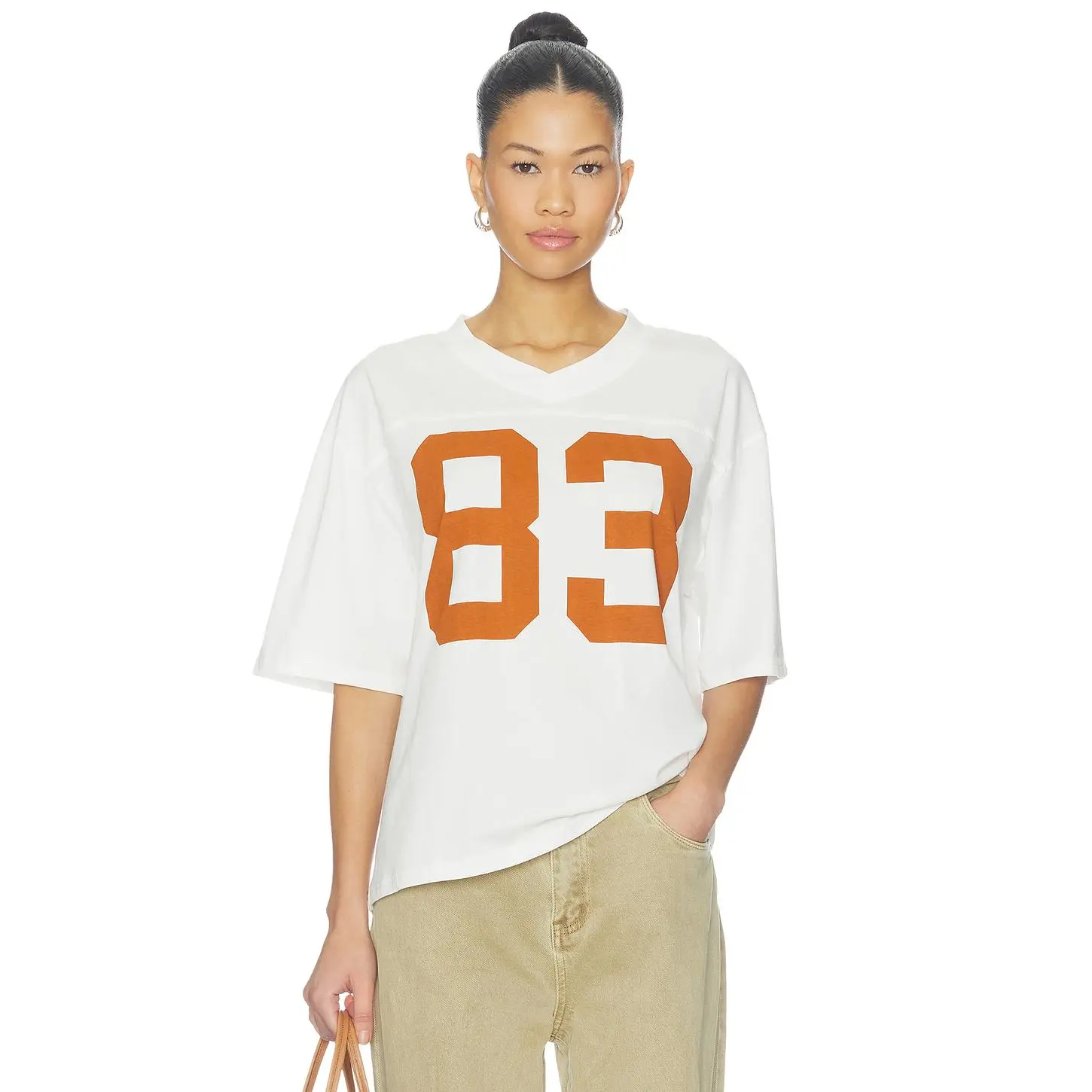 Hype and Vice UT Austin Football Oversized T-shirt in White