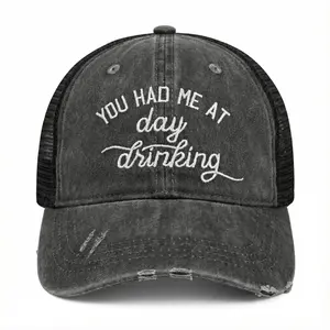 JMILYJW Women's Distressed Washed Baseball Cap with High Ponytail Hole - Messy High Bun Design for Casual Outings & Active Lifestyles Adjustable