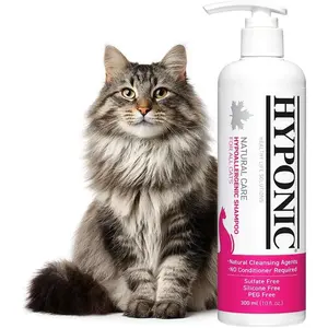 Hypoallergenic Premium Shampoo for All Cats (Scented, 10.14 oz) - Cat Shampoo for Dry Skin, Dandruff, Allergy