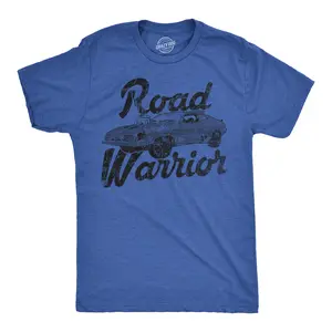 Road Warrior T Shirt Cool Vintage Movie Classic Car Racing Tee Mens Funny T Shirts Cool Vintage Fashion T-Shirt Gift Classic Menswear Vintage Apparel for Men Funny Movie Short Sleeve Novelty Tees for Guys Royal -