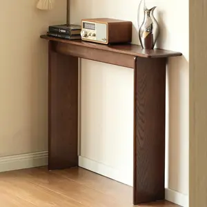 Yeswood Solid Wood Entryway Console Table, Corridor Wall-Mounted Console for Living Room Hallway Entrance, Ultra-Slim Entryway Storage Console, Long Console Table farm style decor modern, narrow accent table