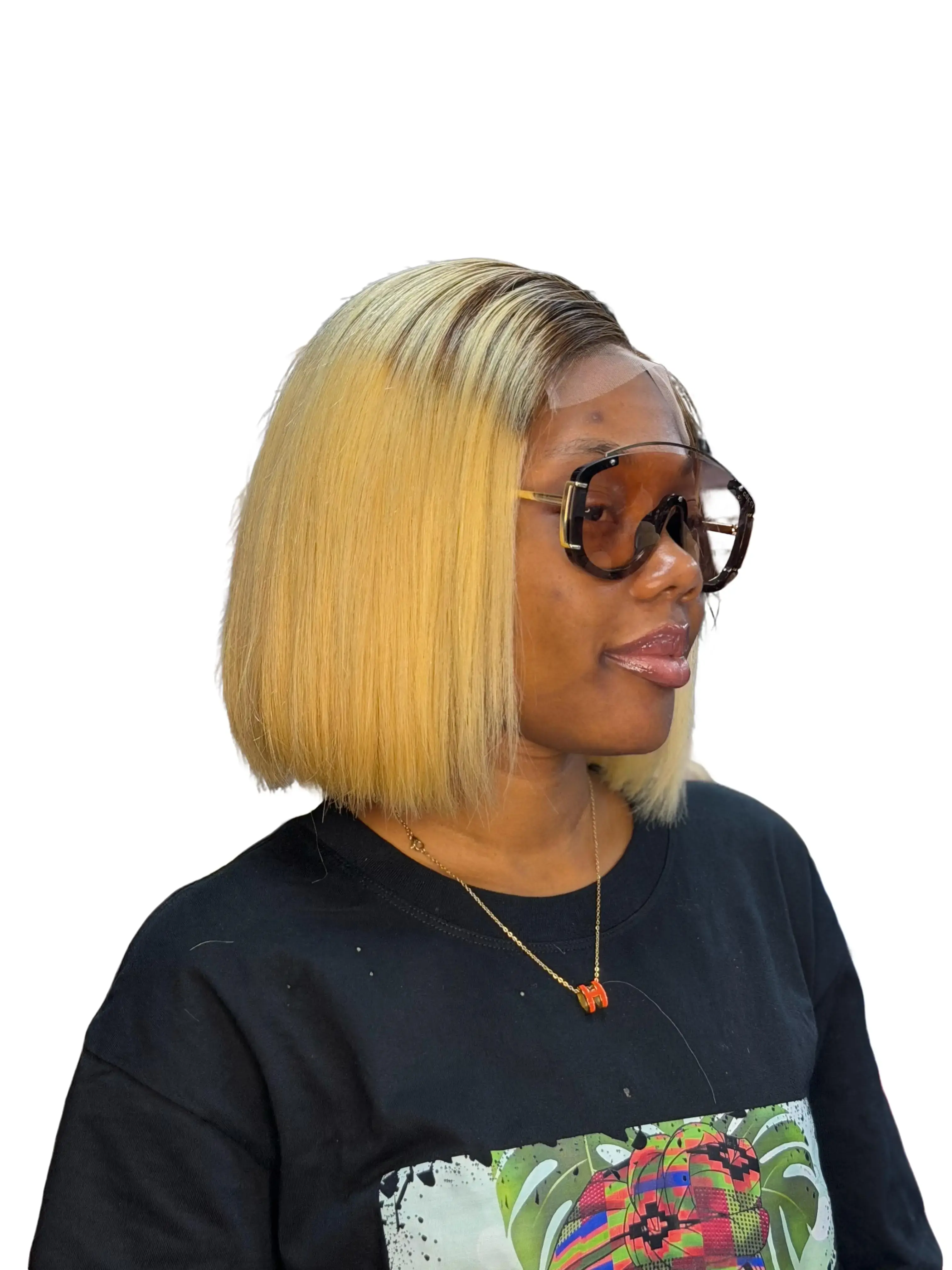 10-inch 4/613 C-Part Glue-Less Vietnamese 100% Human Hair Wig with 5*5 Lace Closure