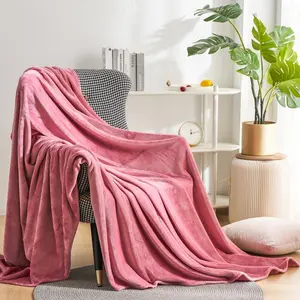 Solid Color Throw Blanket, Home Decor Blanket, Soft Napping Blanket for Home Office, Lightweight Cozy Blanket, All Season Blanket, Breathable Comfortable Blanket, Warm Blanket for Sofa, Bed, Travel, Camping, Car, Christmas Gifts, Christmas Decorations
