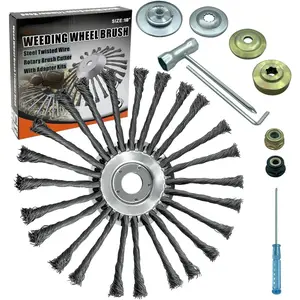 10 Inch Steel Wire Weed Wheel Brush Cutter Trimmer Head, Weed Trimmer Blade Head  Weed Eater,Brush Cutter,Weed Wrackers,  with Husqvarna, Sthil, Moss Grass Rust Removal