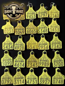 Original Cow Tag Western Keychain