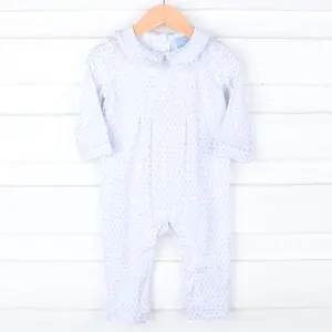 Blue Polka Dot Romper - Baby & Toddler Boy's Soft Knit Outfit