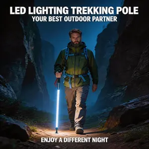 Laser Sword Walking Stick with Ultra-Bright LED Light| Rechargeable & Waterproof Hiking Staff for Seniors & Outdoor Enthusiasts, Perfect for Night Hiking, Camping, and Safe Exploration in The Dark