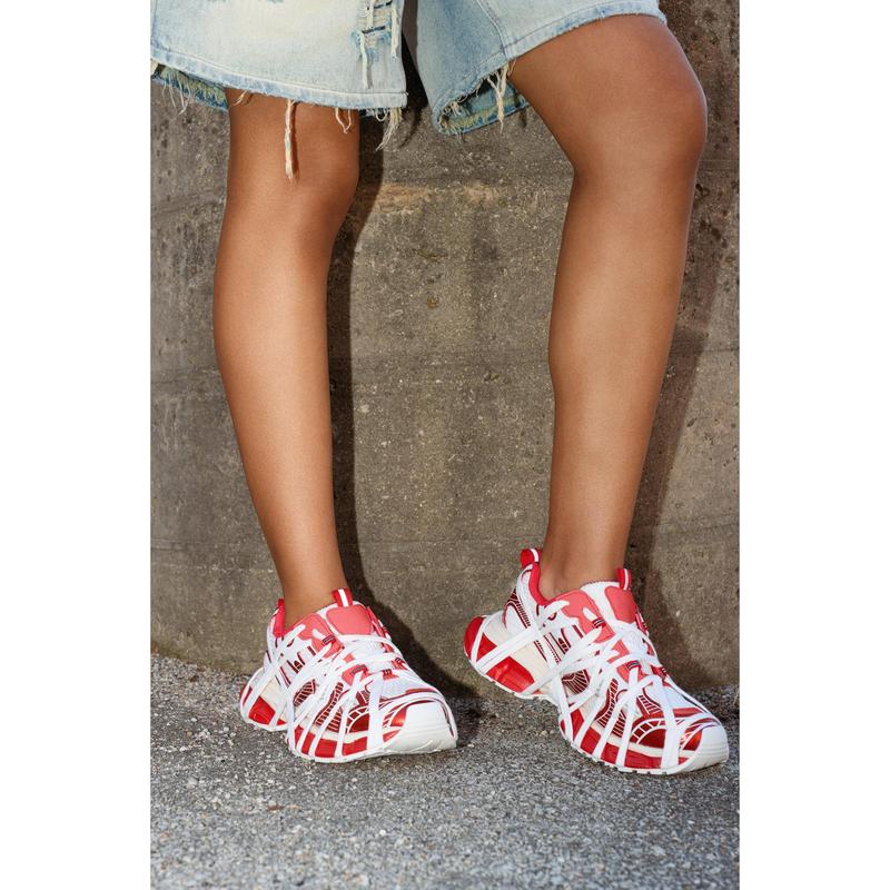 AZALEA WANG SELIE RED FLAT SNEAKER