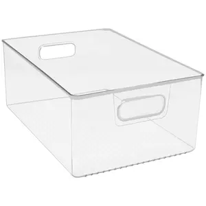 Sorbus Clear Plastic Storage Organizing Bins -3 Pack