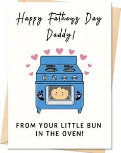 Father to Be Fathers Day Card Gift from Bump,Funny Fathers Day Card for Dad to Be & Soon to Be Dad & Expecting Dads,Fathers' Day Cards Gifts Decorations from Pregnant Wife Smithtuy