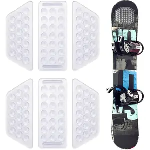 2Sets of 6pcs Clear Anti-Skidding Snowboard Stomp Pads Grip Pad Mat for Snowboarding Ski Board Snow Board Accessories