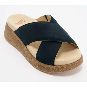 Dansko Leather Crossover Slide Sandals - Bridget