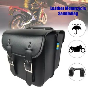 Motorcycle Saddle Bag Tool Storage Pouch Large Capacity Motorbike Side Bags 2 piece/set PU Leather Motorcycle Accessories