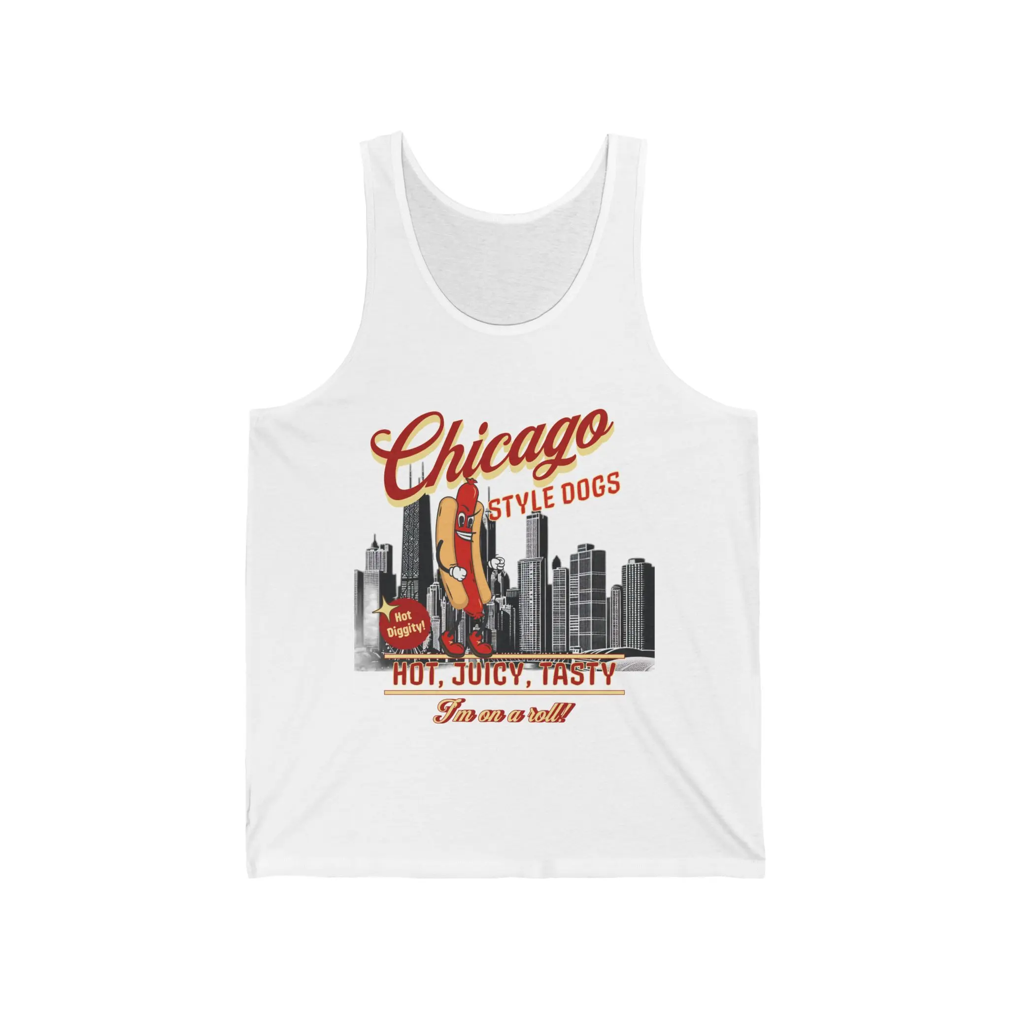 Illinois hotdogs: Unisex Jersey Tank