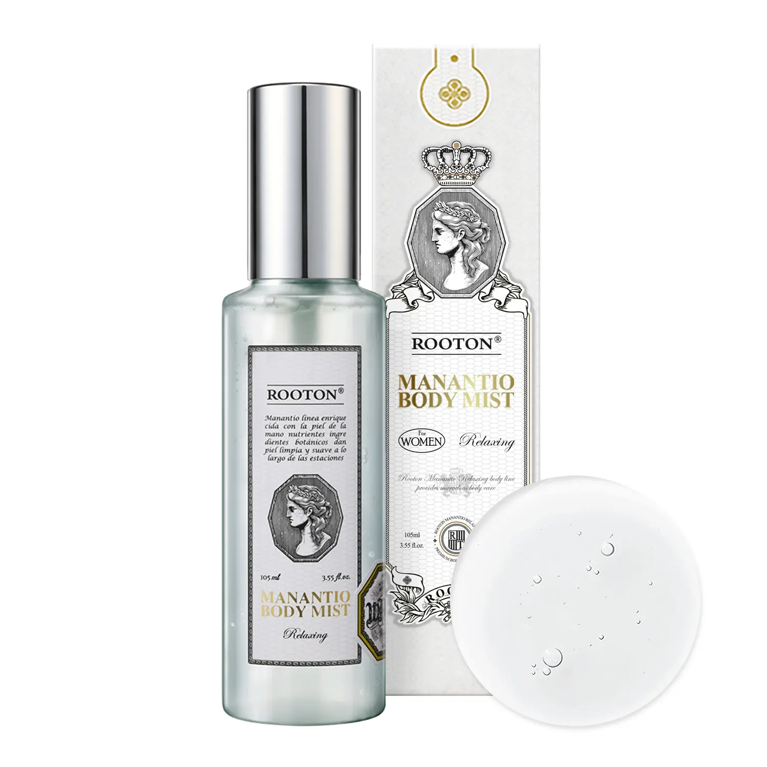 Rooton Manantio Body Mist 105ml Regular Edition Relaxing Fragrance Spray for Daily Body Care & Travel Friendly Compact Size from Korea Vegan Certified & Dermatested Excellent