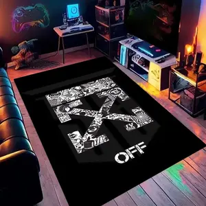 Off Patterned Carpet, Gift Rug, Outdoor Garden Mat, Bedroom Living Room Indoor Non-Slip Floor Pad, Home Office Chair Anti-Slip Rug, Geometric Pattern Rug
