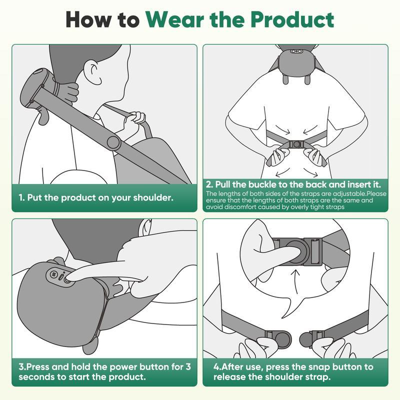 Bioheating Massage Instrument,Shoulder Neck Electric Acupressure Master,Wireless Portable Design, 3D Deep Tissue Pillow, 3 Speed Settings