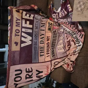 Blanket Gifts for Wife Romantic Anniversary Birthday Gifts for Wife Her I Love You Presents for Wife from Husband to My Wife Warm Gifts for Christmas Valentine's Mother's Day