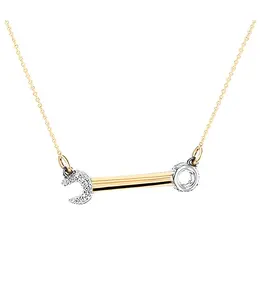 Pave The Way Crank It Up Gold Necklace