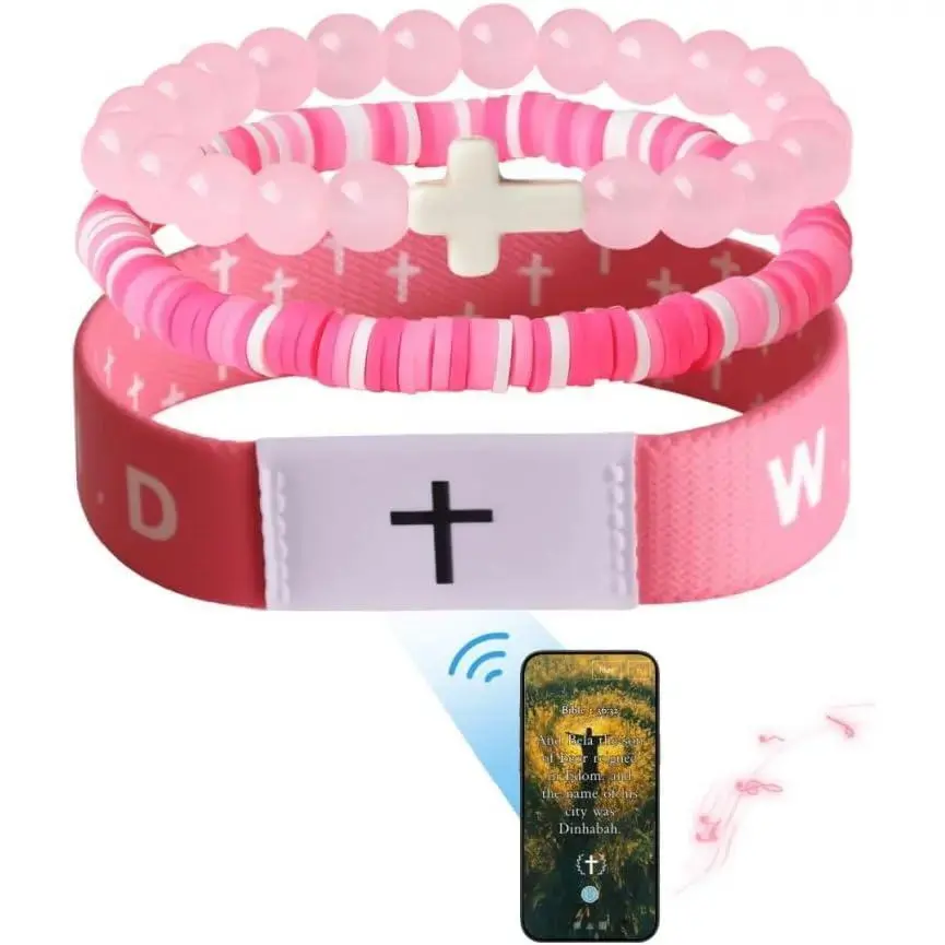 Christian WWJD Bracelets ScriptureWristbands Bible Verse Religious Gifts for MenWomen Christmas Jewelry