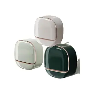 Soap Holder Bathroom Home Wall-Mounted No-Drill Drainage Soap Box Sponge Bath Storage Rack Soap Stand