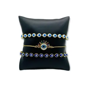 Evil Eye Bracelet | Blue | Red | Mal de Ojo | Matiasma | Nazar | Protection Symbol | Good Luck Charm | Talisman | Jewelry | Gold | Gift