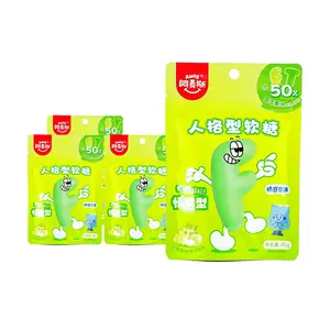 Amos Sweets MBTI Personality Test Gummy Candy - T&F Type White Grape & Green Apple Flavors - 45g x 4 Pack - Real Fruit Juice Fun Gummies