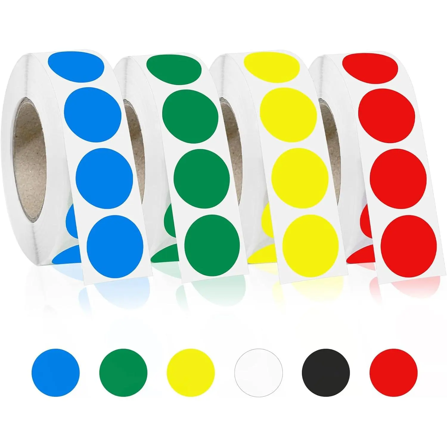4000 count 3/4" Colored Dot Stickers Round Circle Colored Coding Labels Garage Yard  Dot Stickers for , Classroom,Office