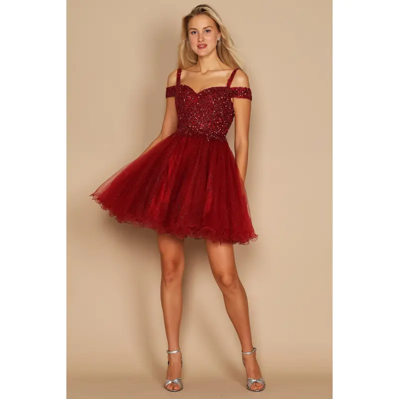 childrens red dress Sparkly Long Train Red Sequin Ball Gowns for Little Girls FD1763C vini –  Viniodress