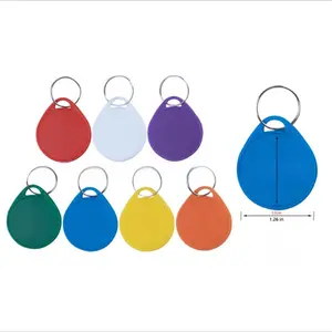 100pcs Water droplet shaped keychain, key label, key number plate, key plate, Label It Plastic Tag, Assorted random Colors(1.26'') tiktokshopspringglowup